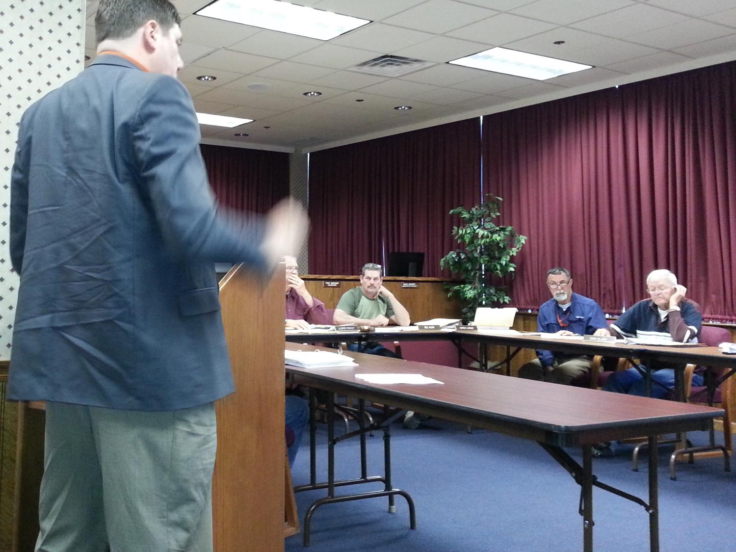 angry guy at meeting