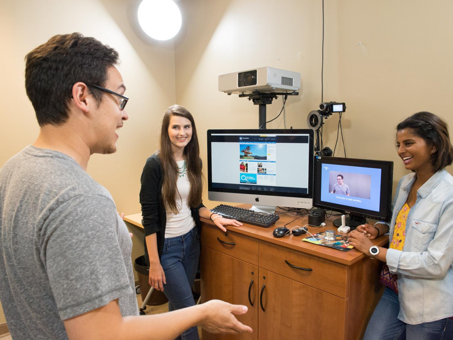 group of students in one button studio