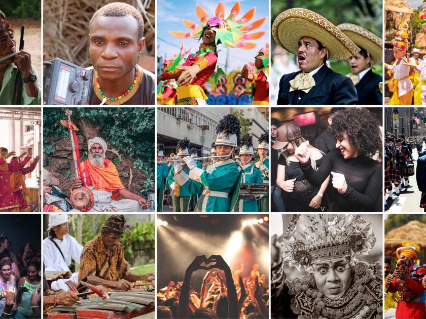 squares of singers from around the world