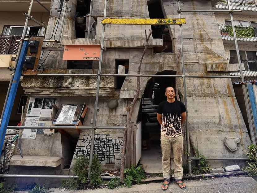 Architect Oka worked at numerous construction sites before he began building the planned four-story structure. 