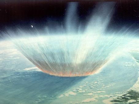 asteroid impacting earth