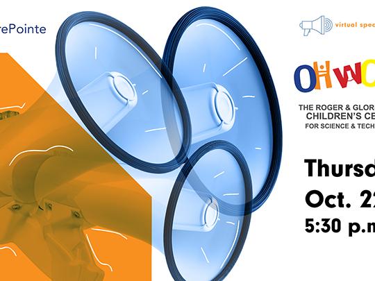 VenturePointe speaker series graphic: OH WOW! Children's Center to present on Thursday, Oct. 22 at 5:30 p.m.