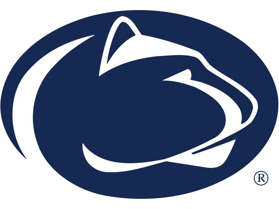 Penn State Intercollegiate Athletics logo - Lion head in blue and white