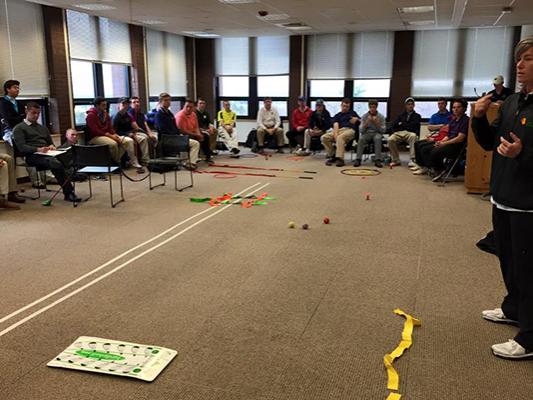Kate Tempesta teaches students how to engage children in junior golf