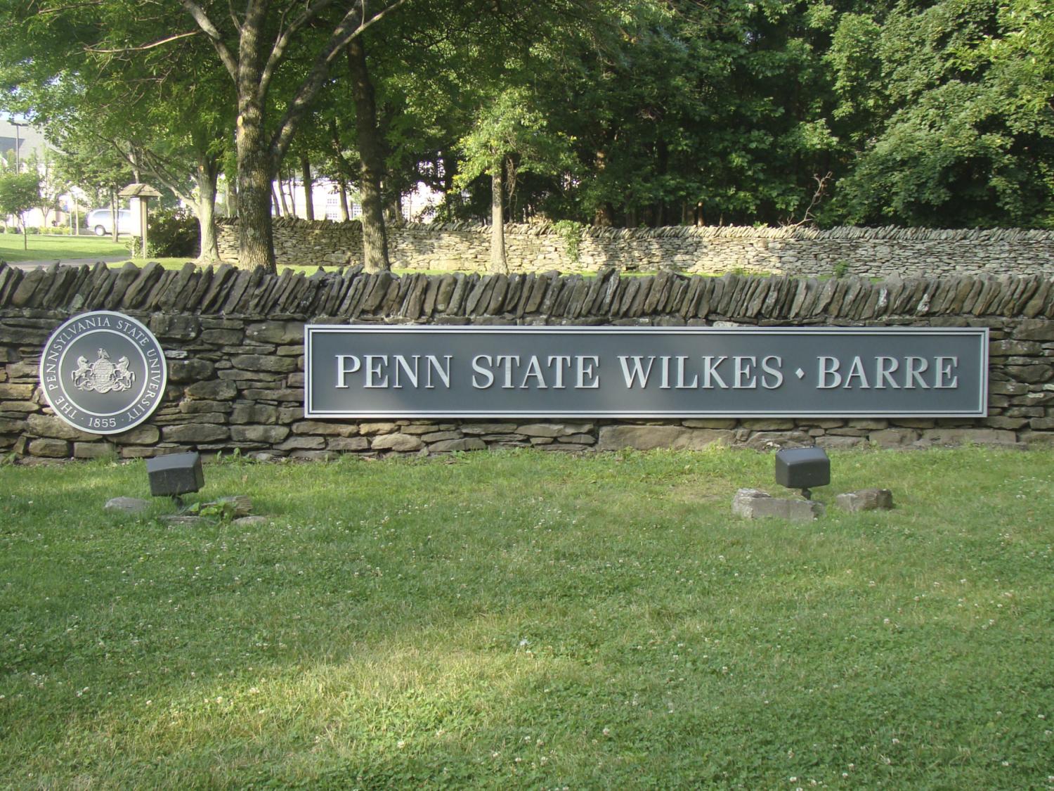 sign at the entrance to Penn State Wilkes-Barre
