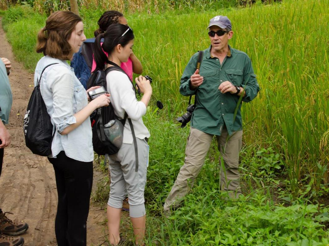 Prof. Larry Gorenflo and students doing research in Tanzania