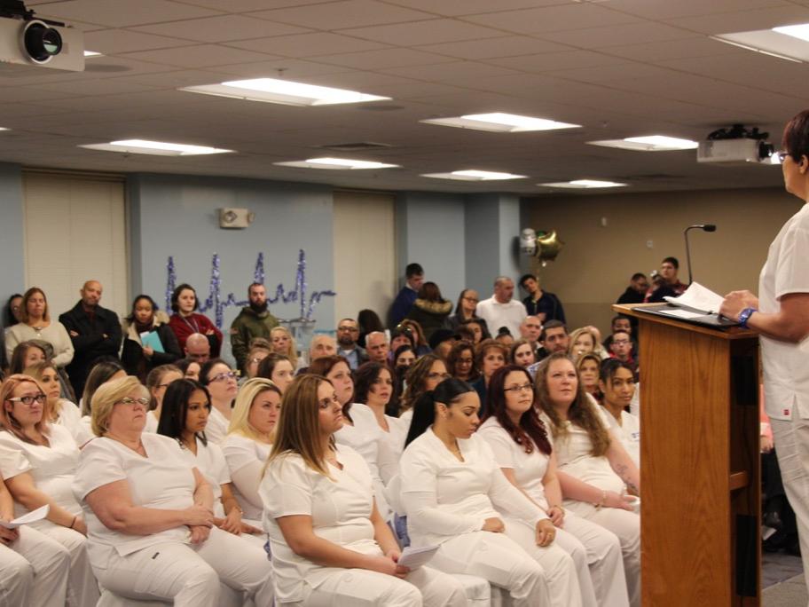 Group of practical nursing graduates