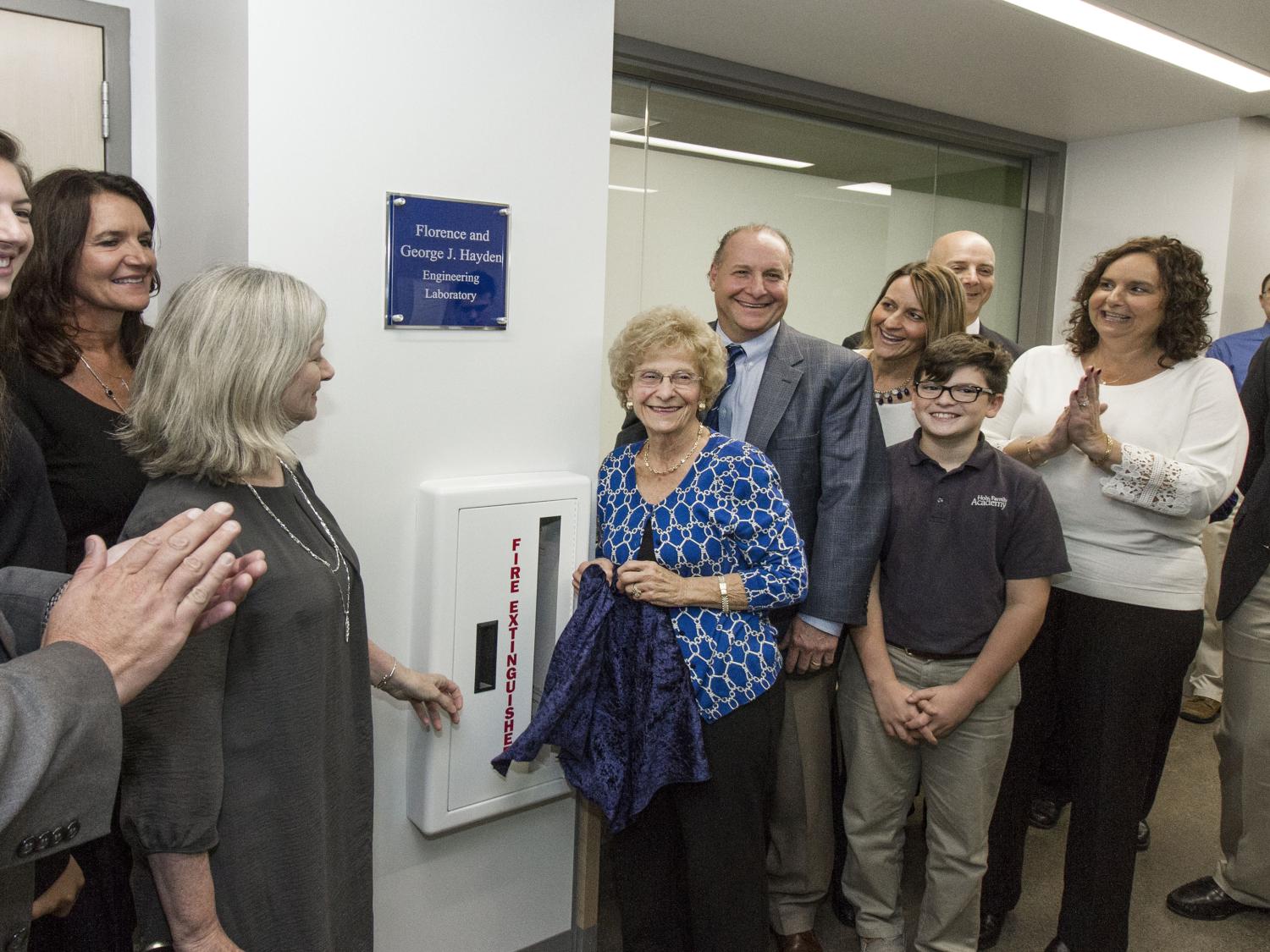 Penn State Hazleton dedicated the Florence and George J. Hayden Engineering Laboratory on Thursday.