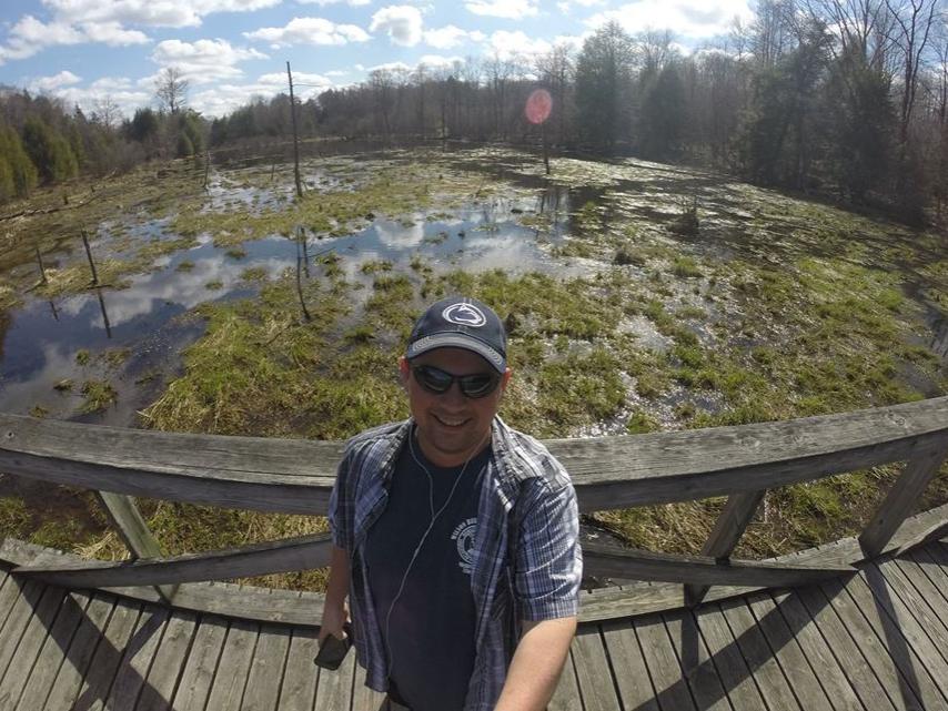 Mike Reichart at wetland refuge