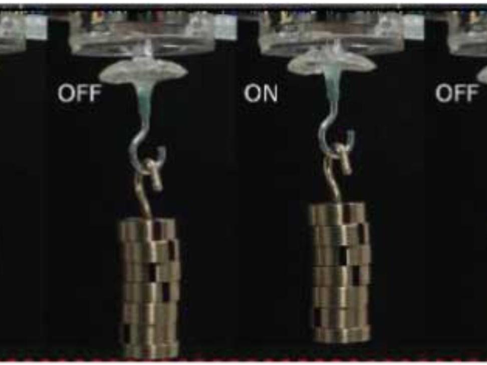 series of soft actuators either one or off