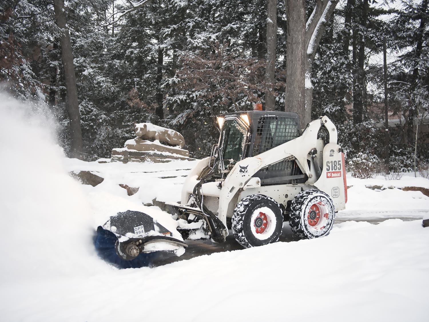snow plow at lion shrine - POTD 1 26 15