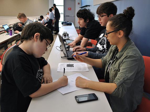 High School students participate in STEM activities