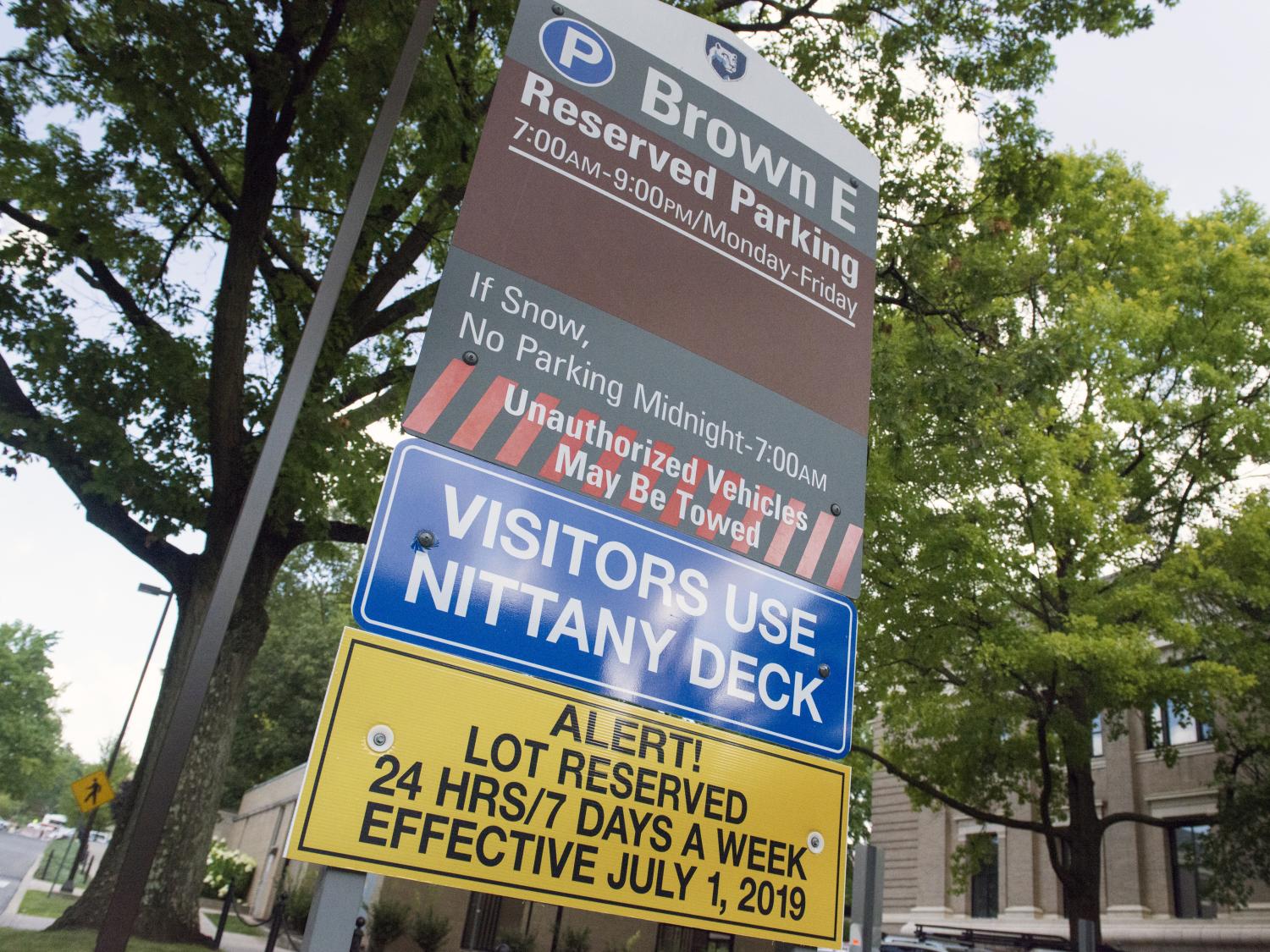 parking signs Penn State