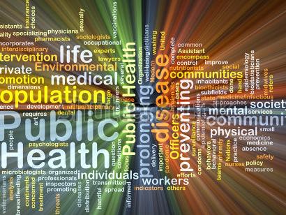 Population health word cloud illustration