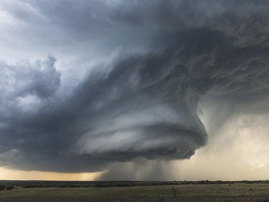 A supercell thunderstorm 
