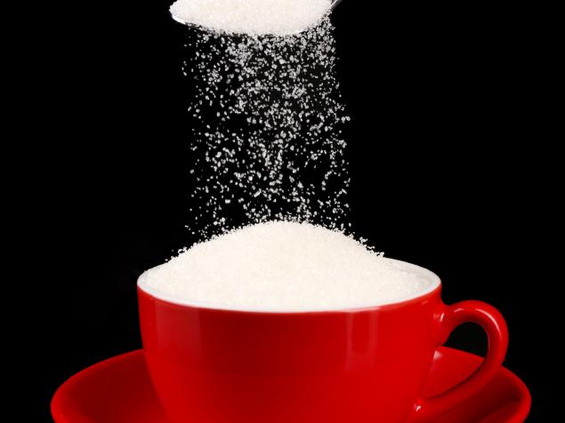 red cup filled with sugar