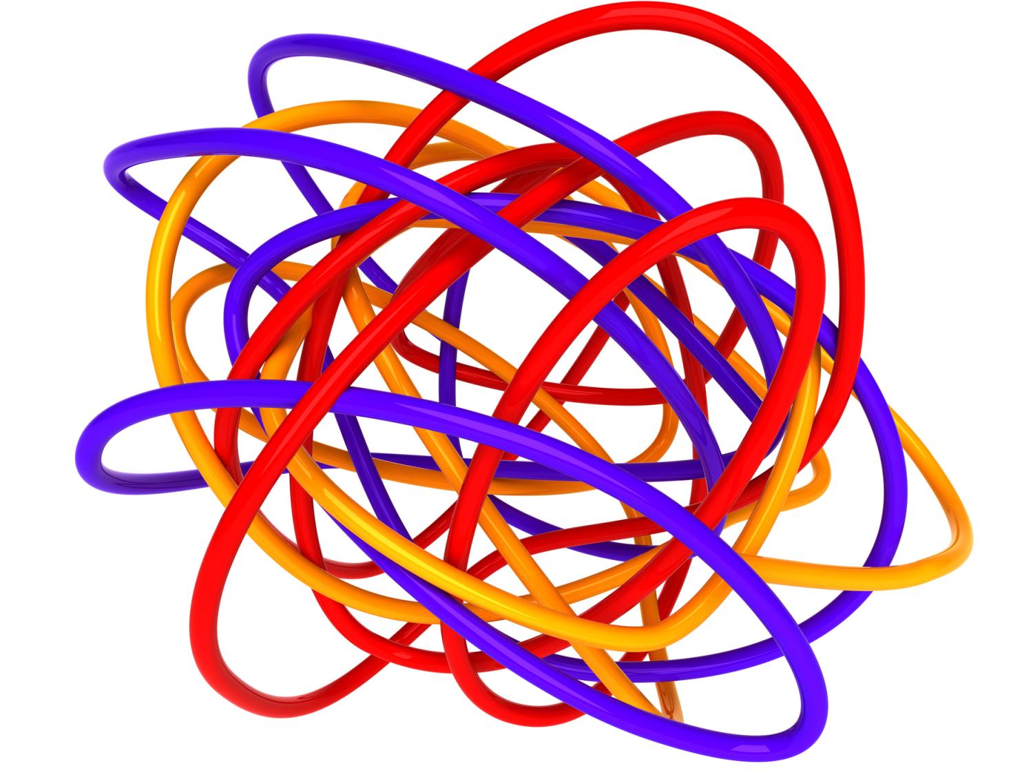tangled cables