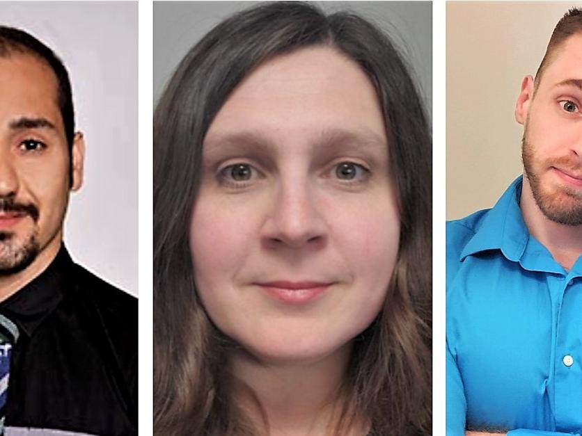 new faculty members Jahantab, Sorokina and Tate.