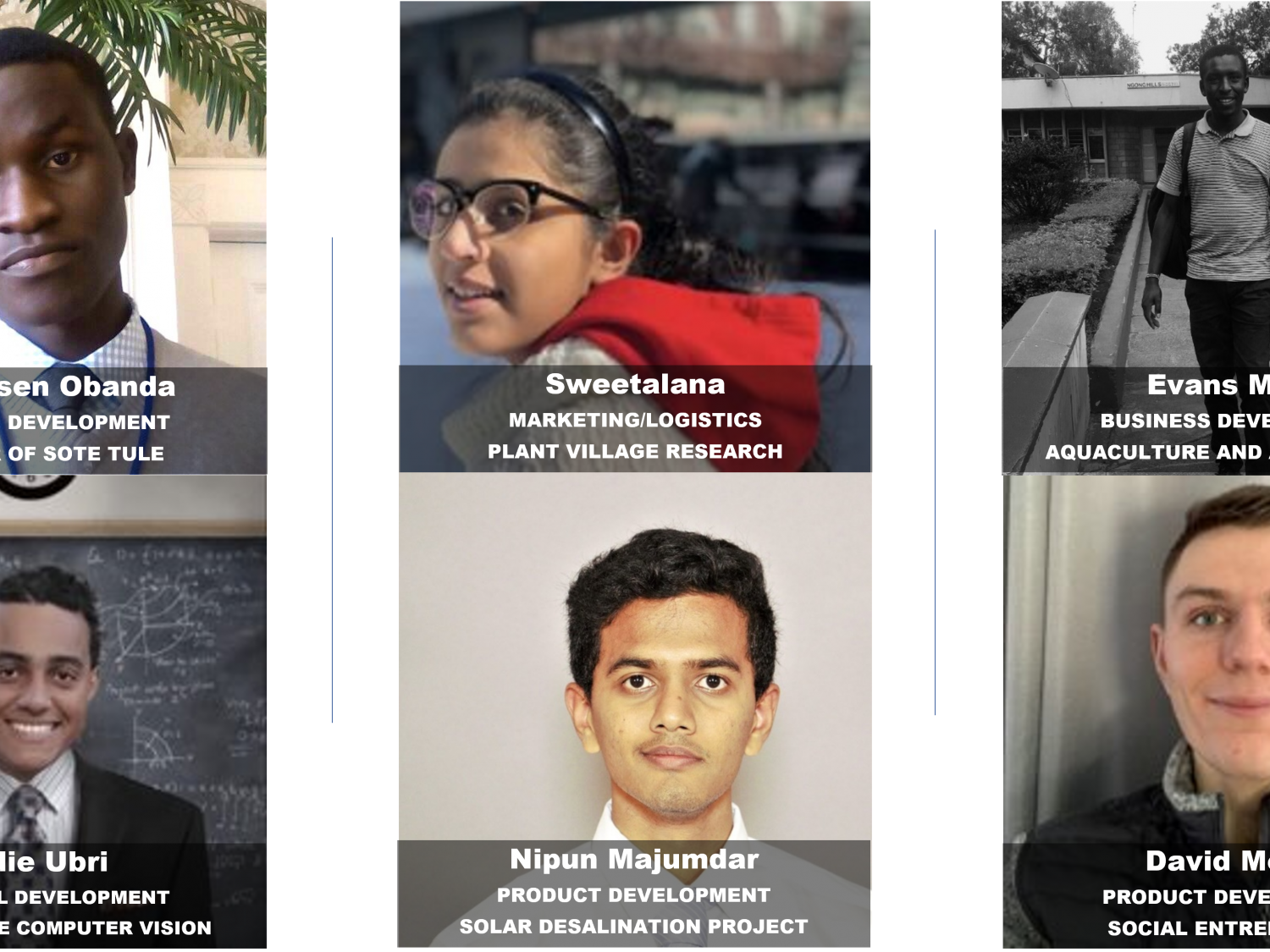 A screenshot image of the six members of 42MORO Co