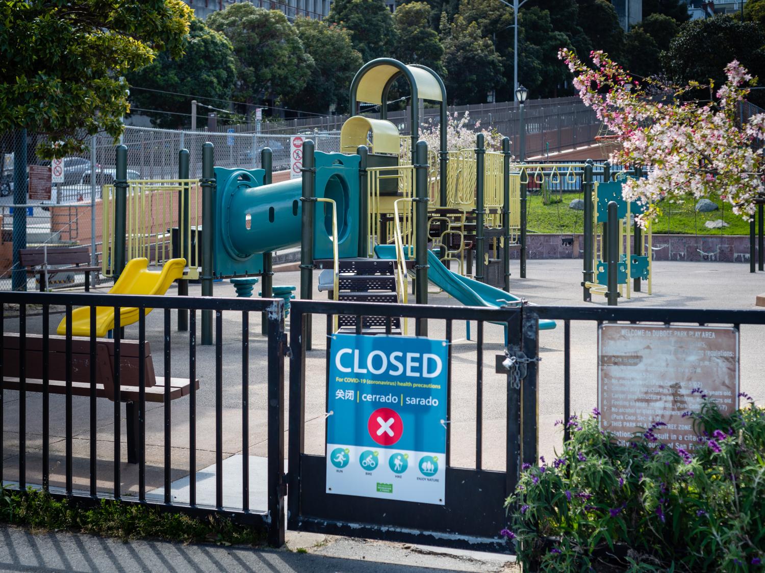 Playground closed for coronavirus