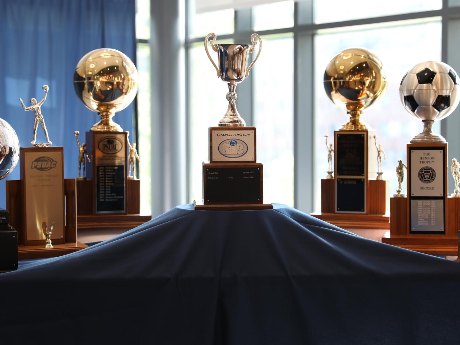 Brandywine's PSUAC championship trophies