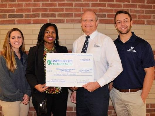 Group photo with check