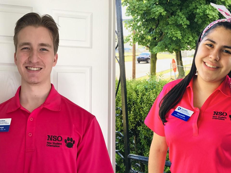 Penn State Scranton orientation leaders George and Deymaliz