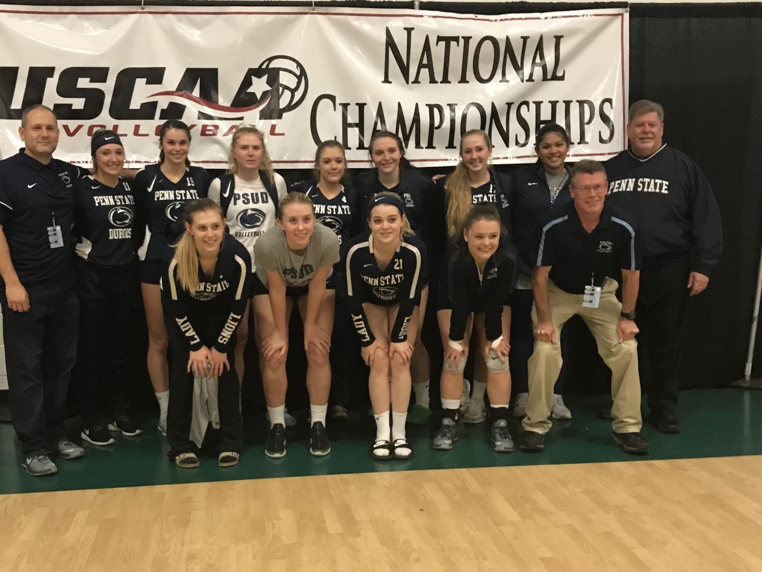 The Penn State DuBois volleyball team at the USCA Nationals. 