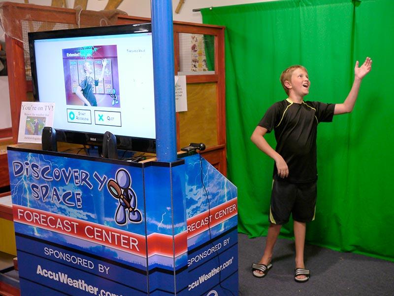 Discover museum weather broadcast exhibit