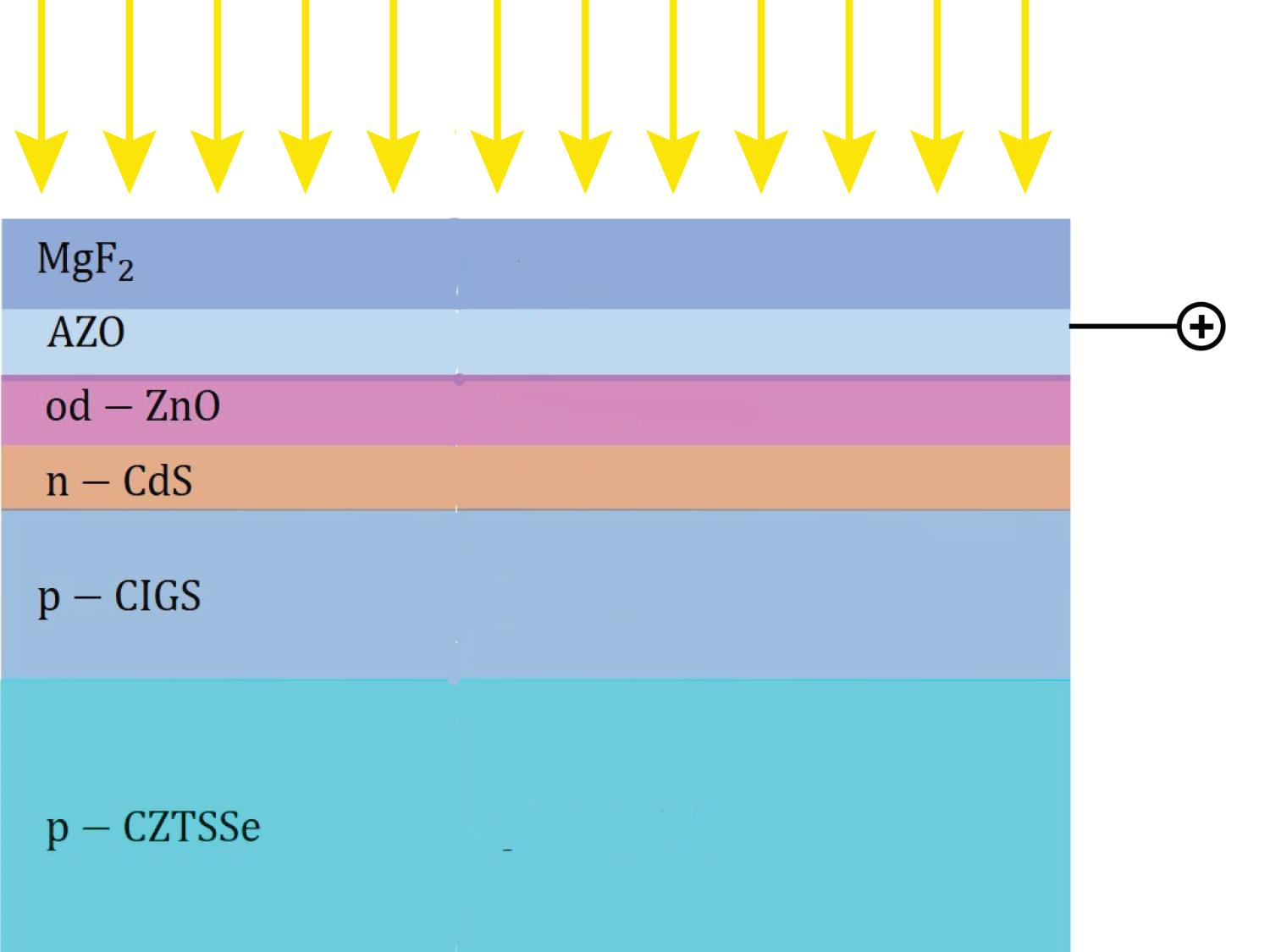 colored layers indicating the various chemical layers of the cell