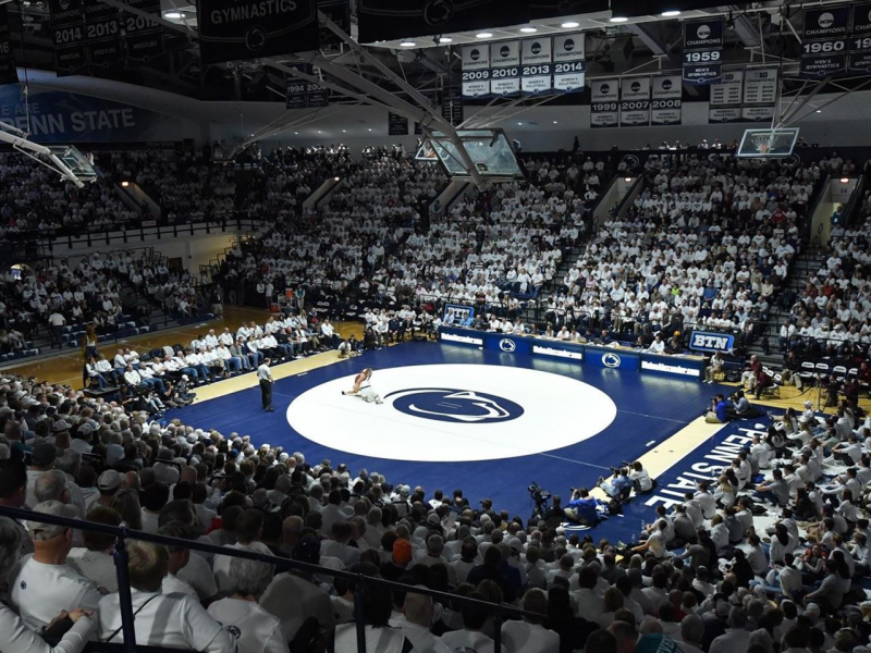 Penn State wrestling match at Rec Hall