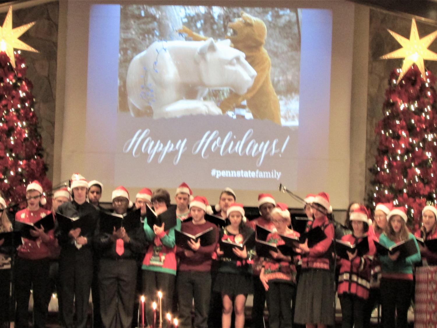 campus chorale singing at last year's holiday concert