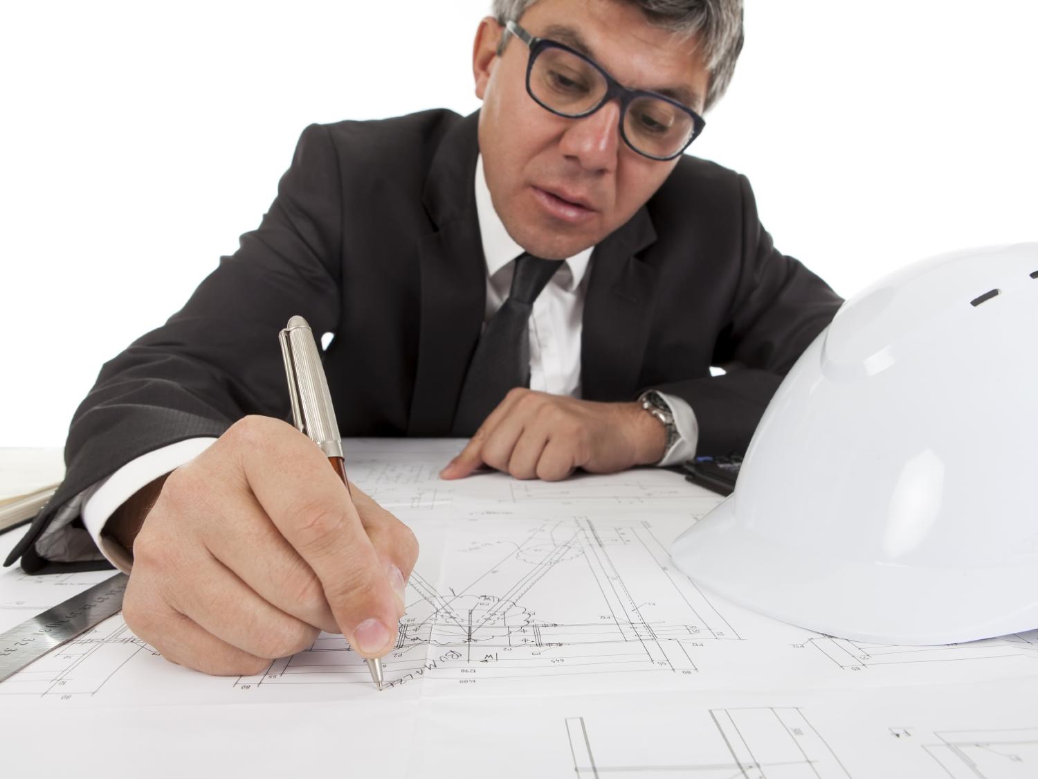 man at drafting plot