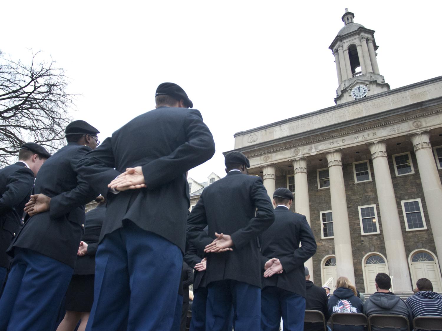 ROTC students at Old Main