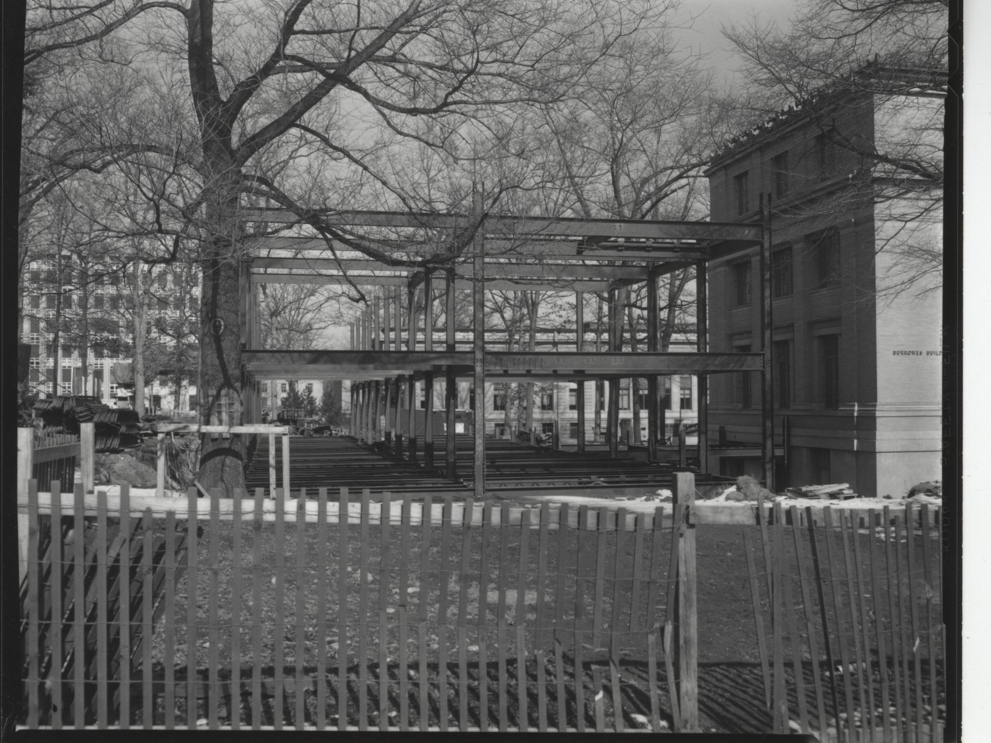 Constructing a new wing in 1967