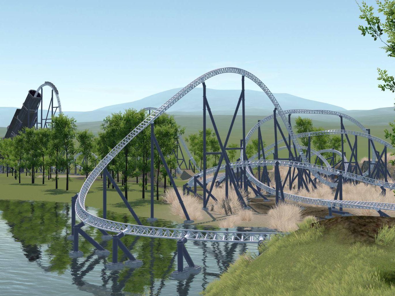 A digital roller coaster design.