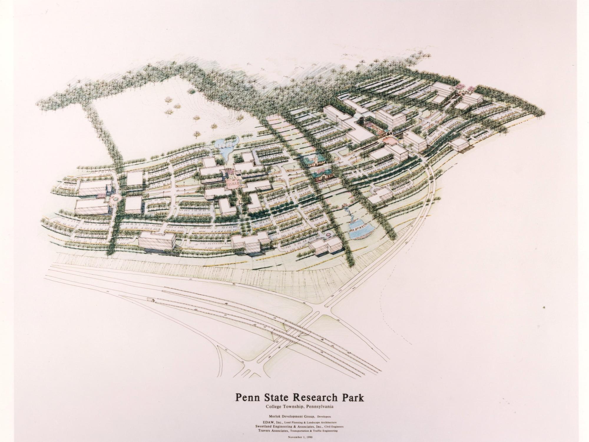 drawing of plans for Innovation Park