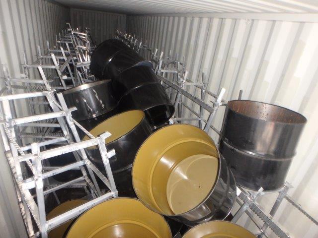 The chapel in pieces aboard a moving truck.