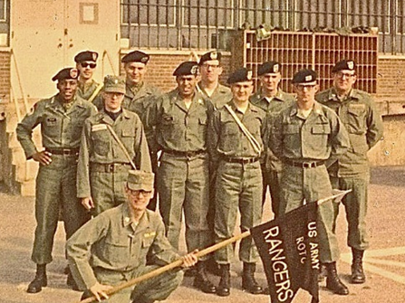 1969 Penn State Army ROTC Ranger Team near Wagner Building