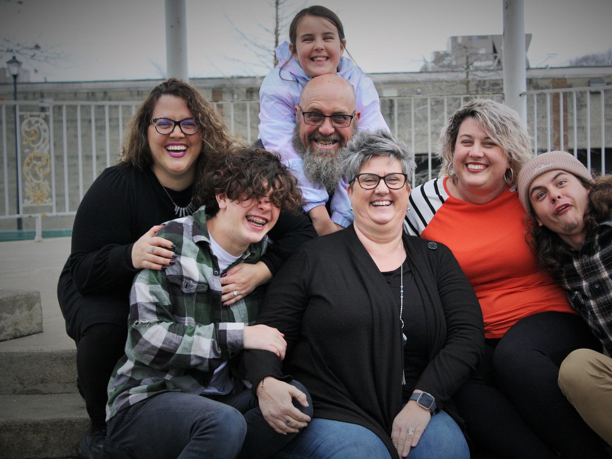 Malory Spring and her family pose for a photo