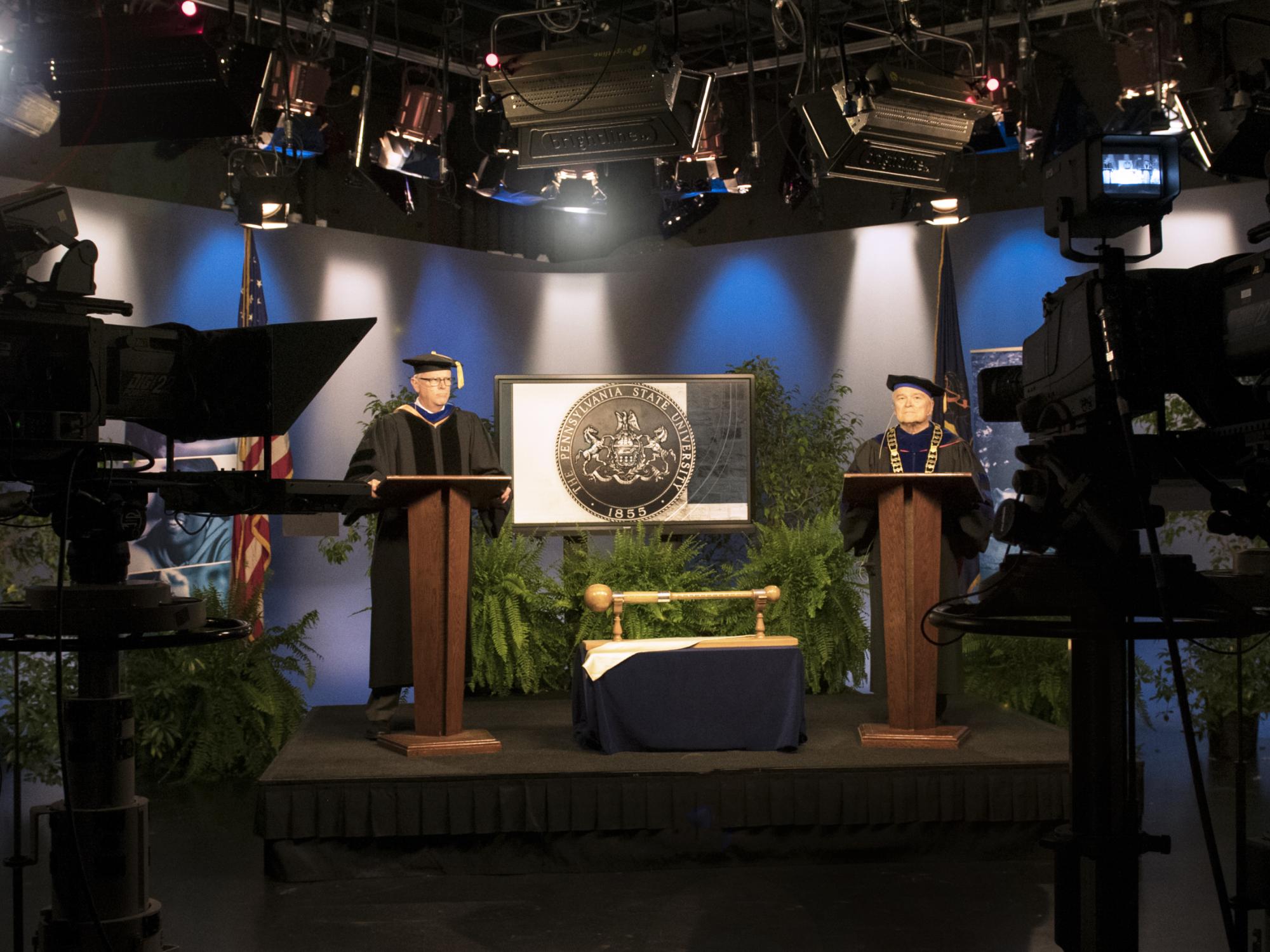virtual commencement wide shot