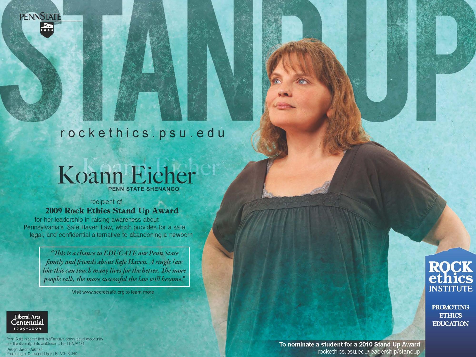 2009 Stand Up Honoree Koann Eicher