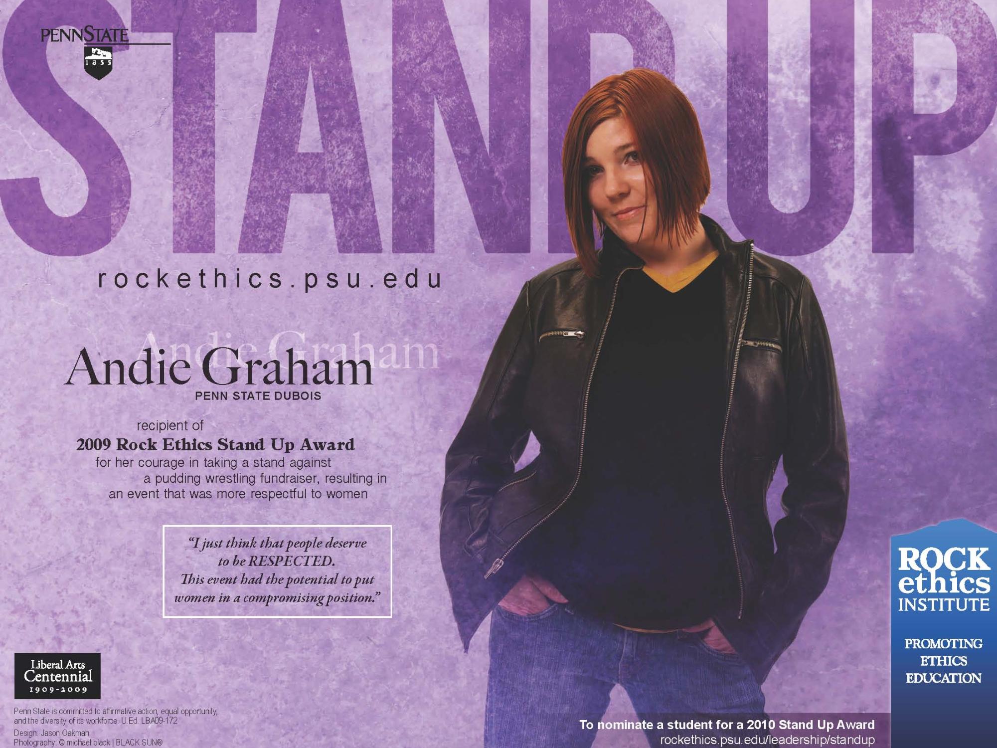 2009 Stand Up Honoree Andie Graham