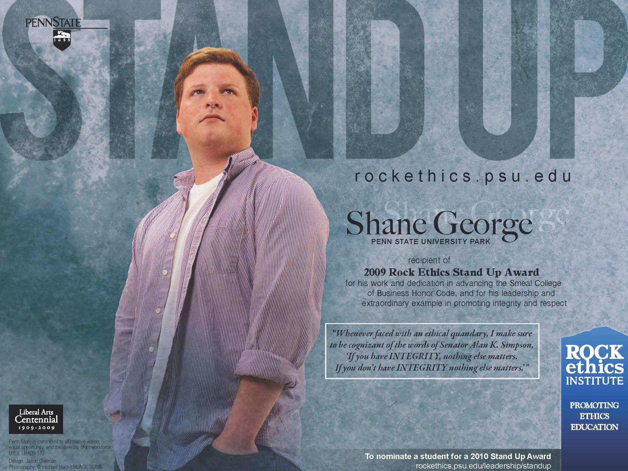 2009 Stand Up Honoree Shane George