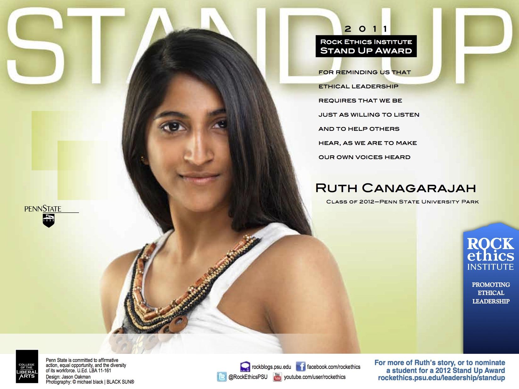2011 Stand Up Honoree Ruth Canagarajah