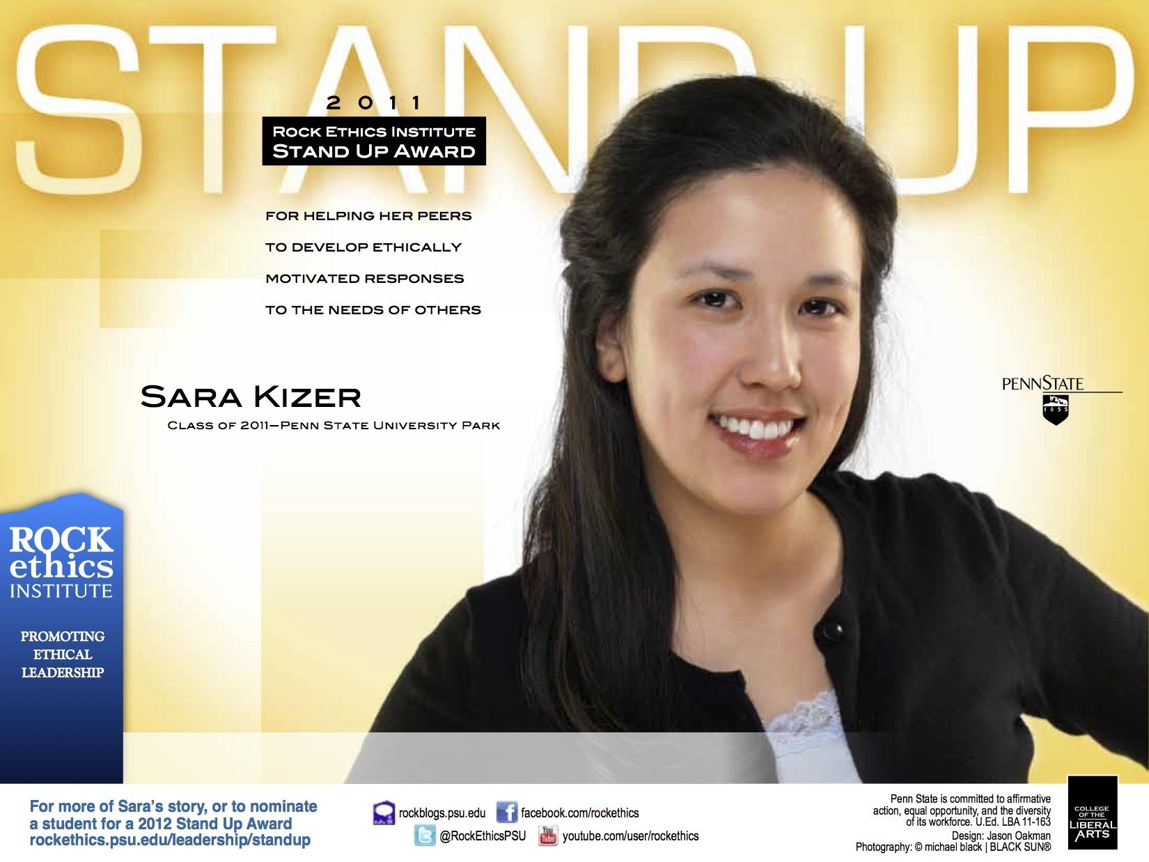 2011 Stand Up Honoree Sara Kizer