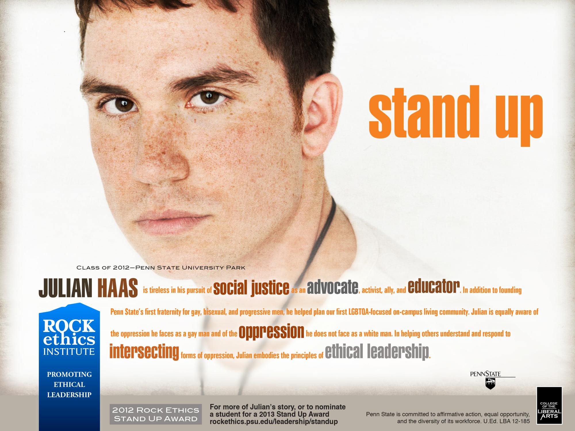 2012 Stand Up Honoree Julian Haas