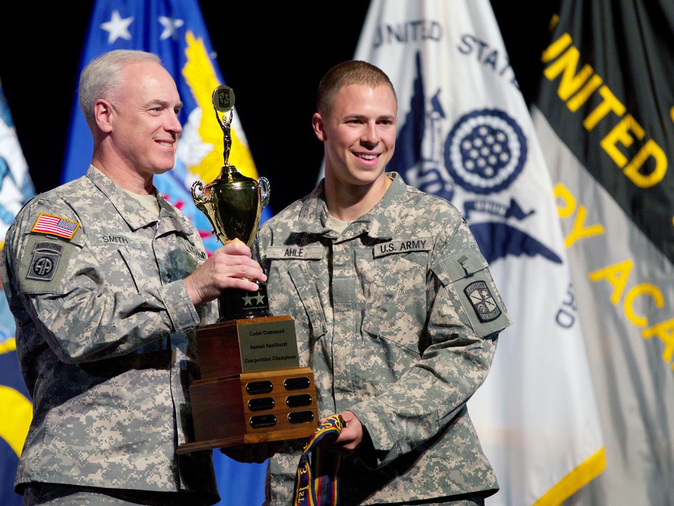 Jake Ahle and Maj. Gen. Jeff Smith