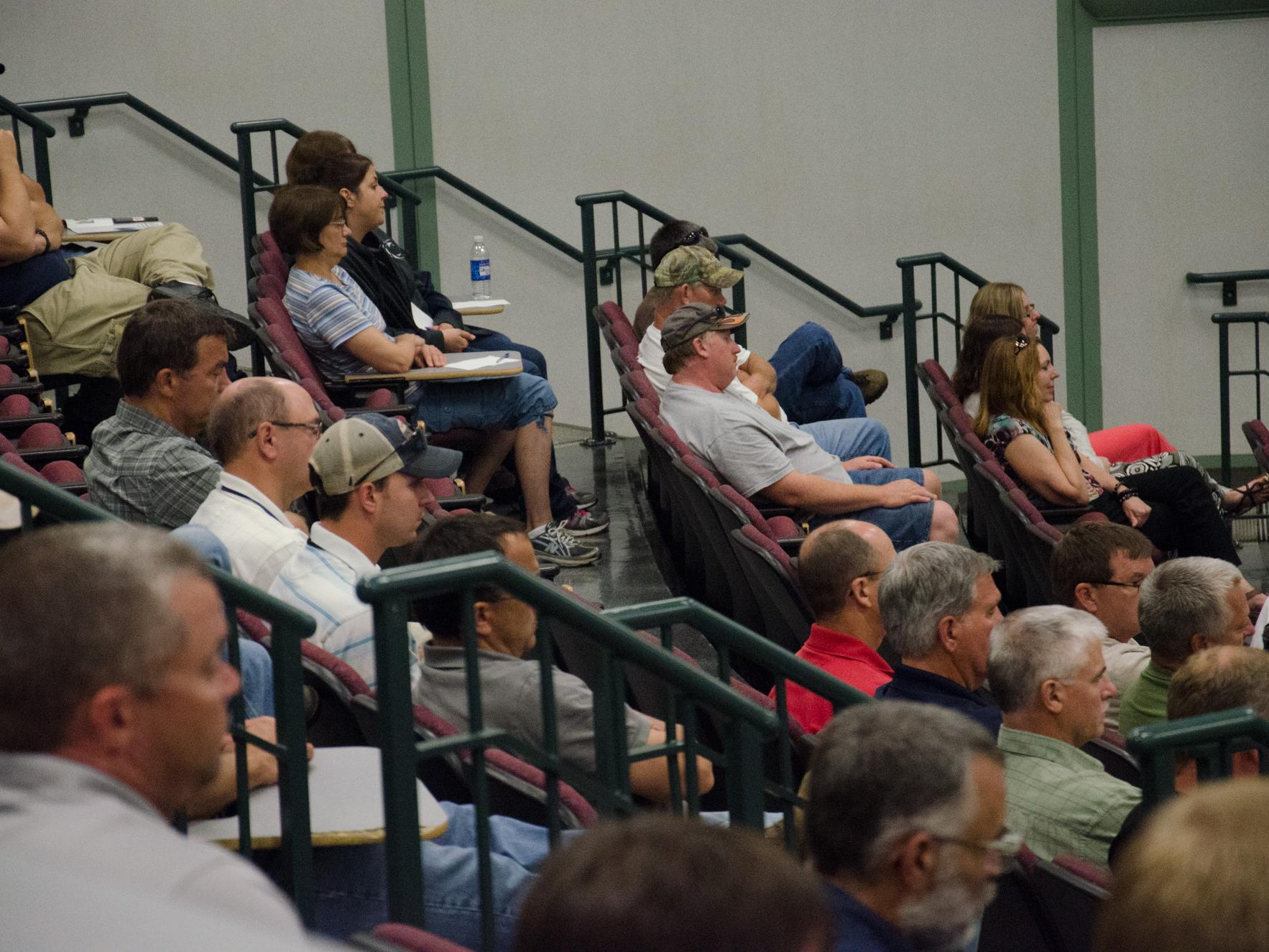 Members of OPP attended a University Town Hall meeting on July 28.