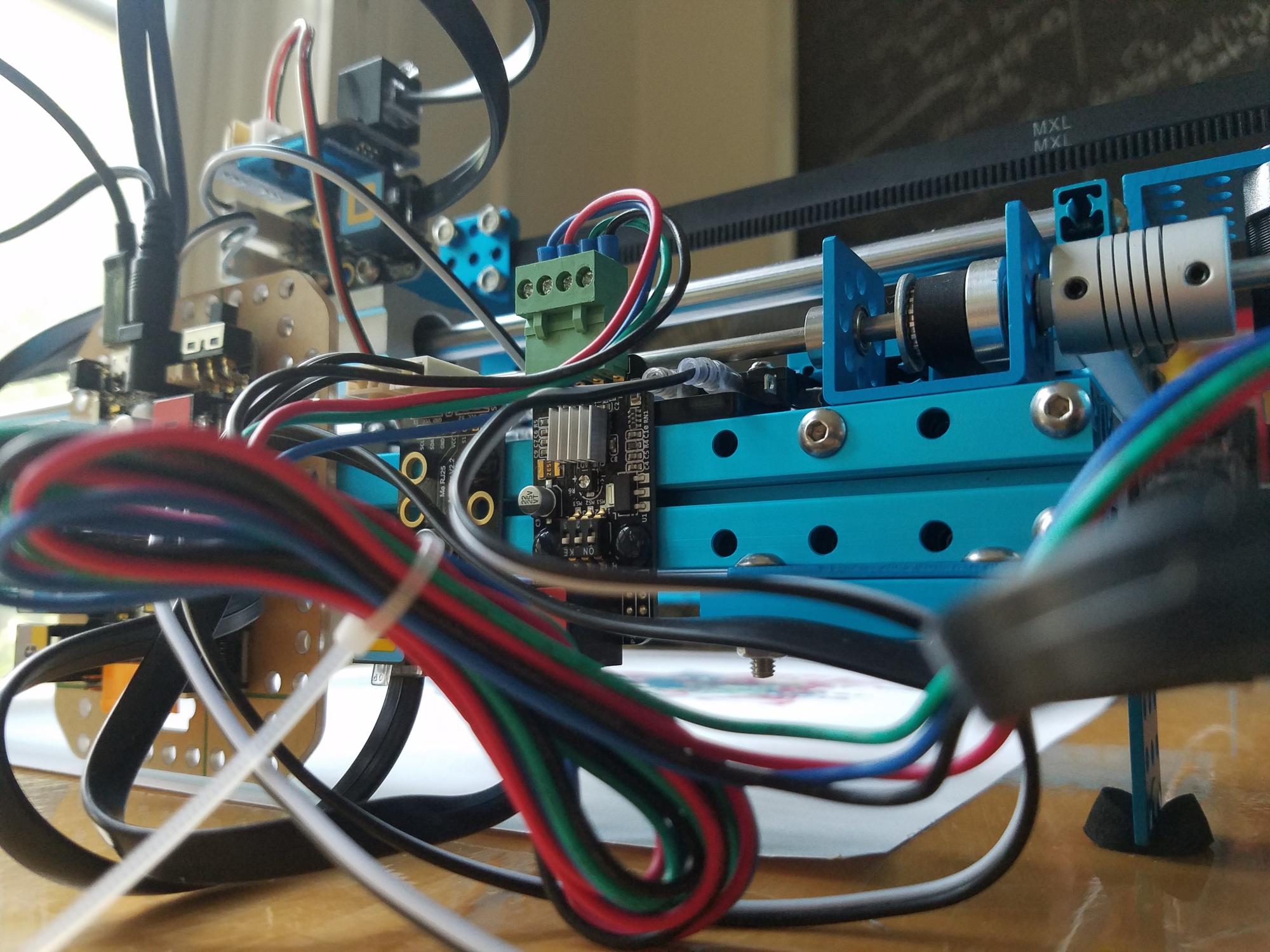 detail of the "Drawing Together" machinery